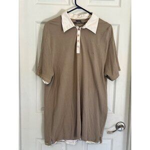 Vintage Y2K Oakley Brown Short Sleeve Polo Shirt Men's XL Neutral Preppy Golf